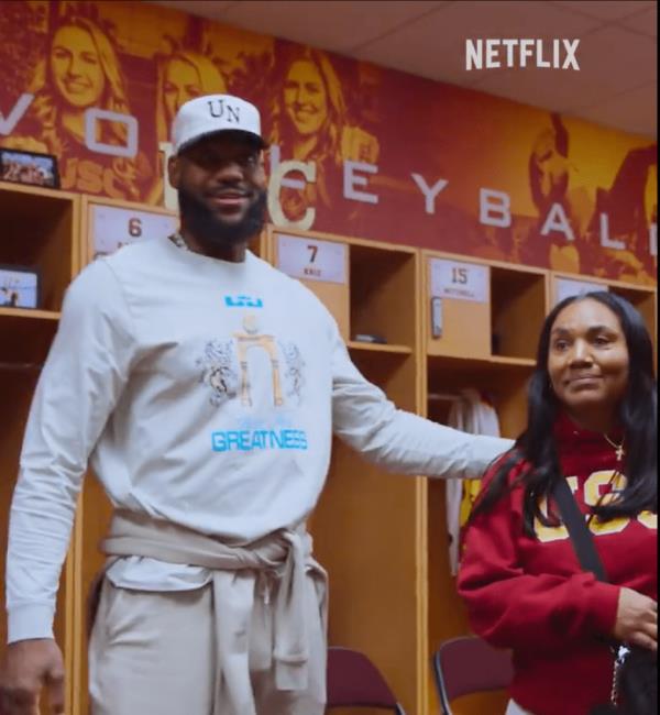 LeBron James introduces his mother to the CPR professional who saved Bronny's life.